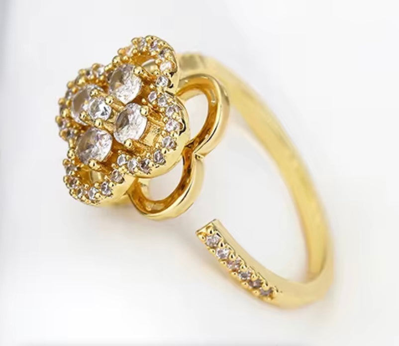 Floral Embrace Anxiety Ring