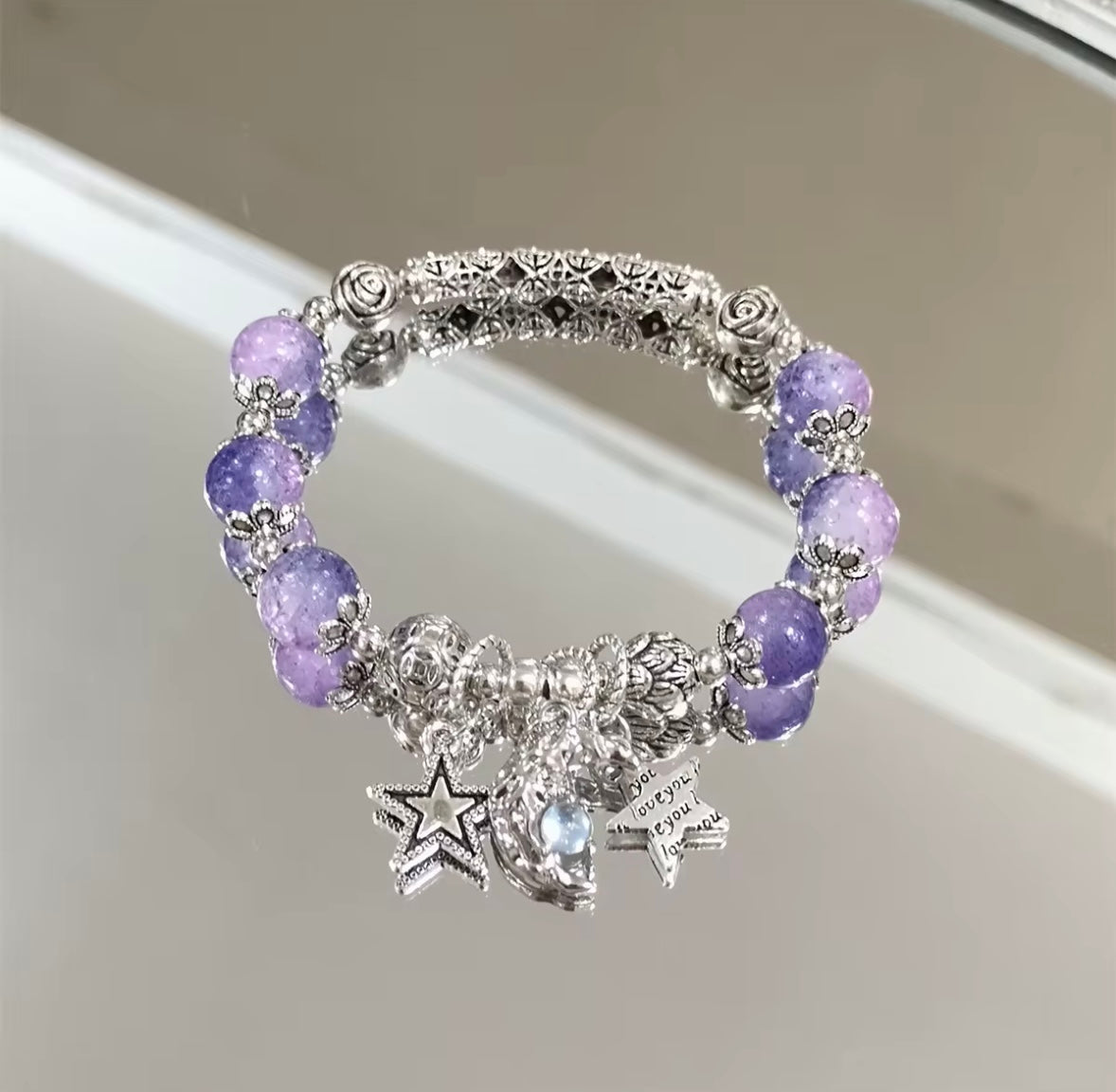 Charming Beaded Star Bracelet
