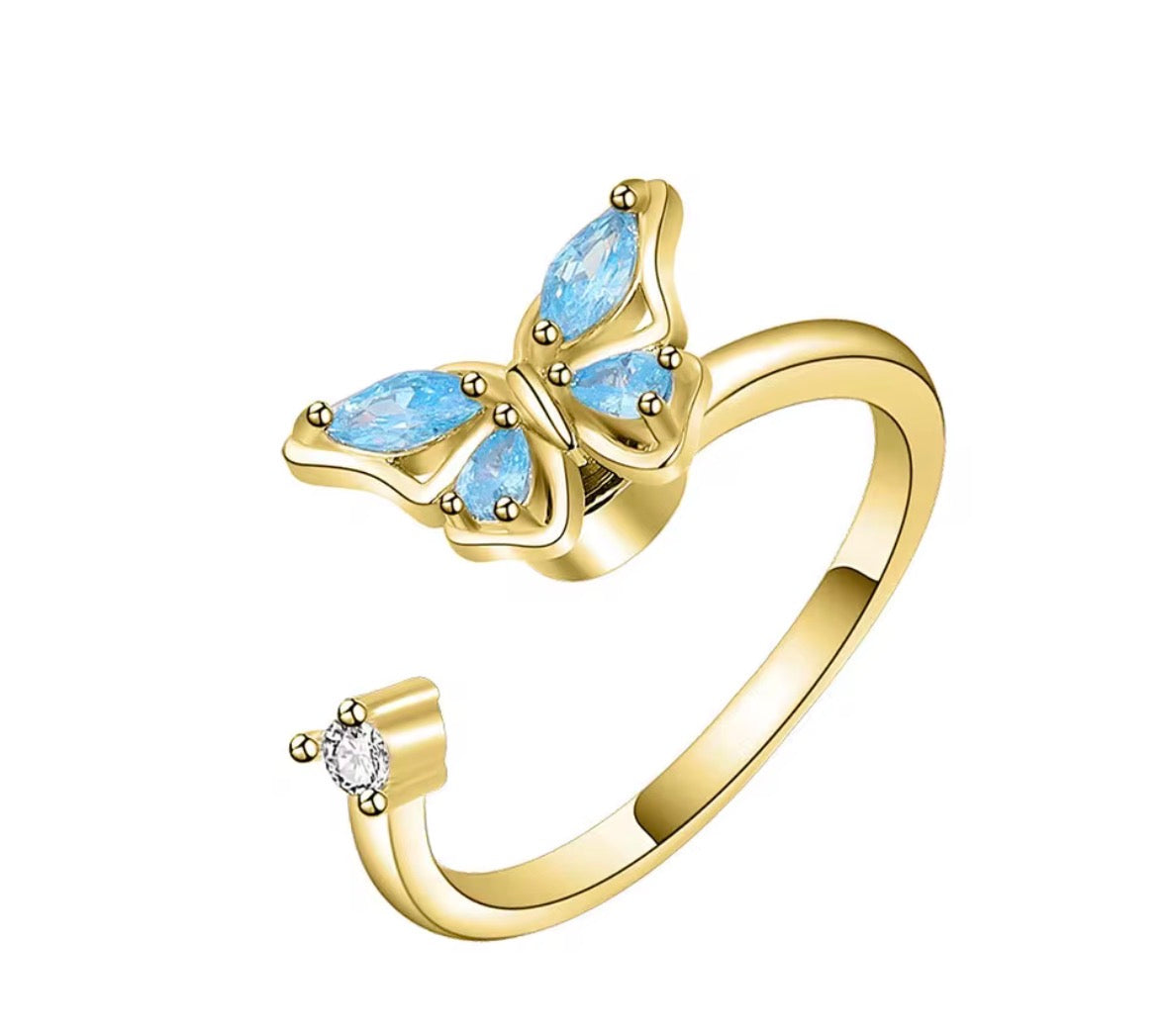 Serenity Butterfly Anxiety Ring