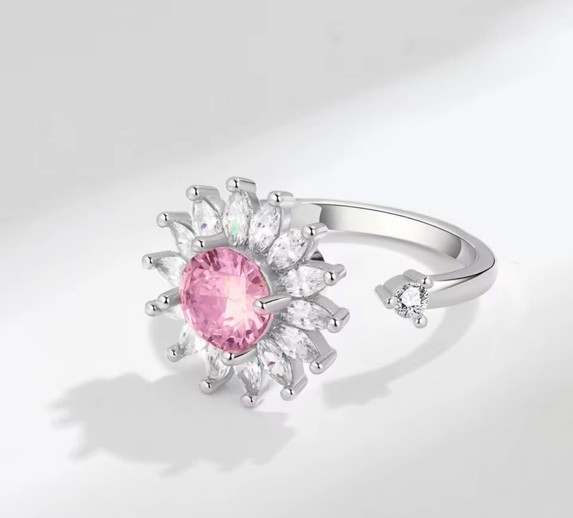 Radiant Bloom Anxiety Ring