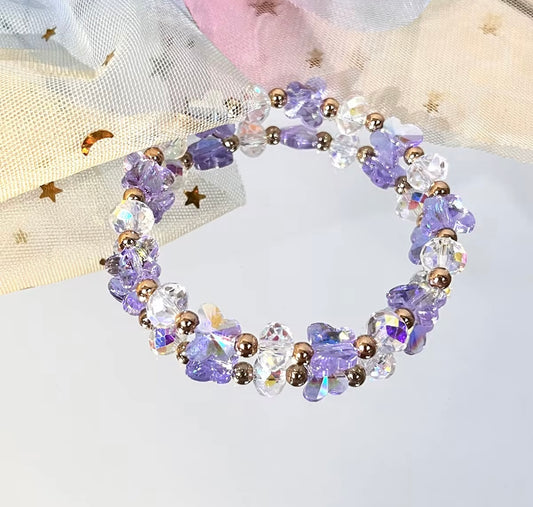 Sparkling Butterfly Beaded Bracelet