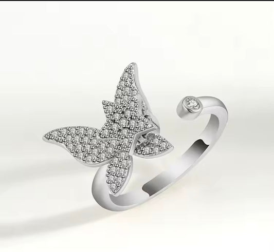 Transformative Butterfly Anxiety Ring