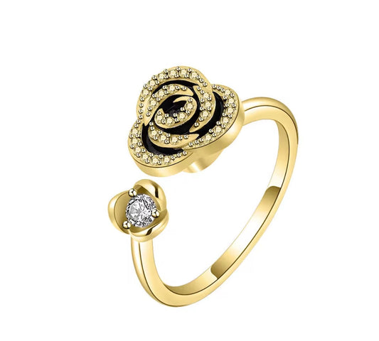 Whimsical Spiral Anxiety Ring